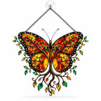 Monarch Butterfly Tree of Life Holographic Acrylic Suncatcher