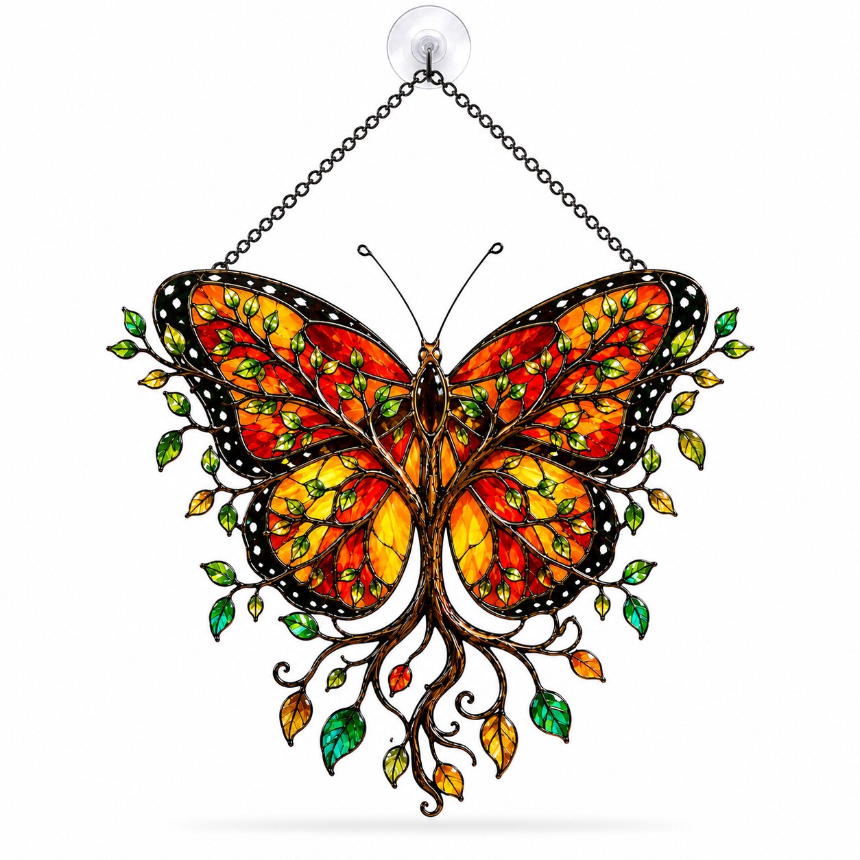 Monarch Butterfly Tree of Life Holographic Acrylic Suncatcher