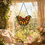 Monarch Butterfly Tree of Life Holographic Acrylic Suncatcher