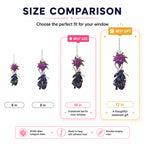 Black Swallowtail & Purple Dahlia Holographic Acrylic Suncatcher