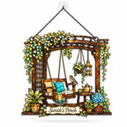 Autumn Tree of Life Crescent Moon Holographic Acrylic Suncatcher