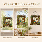 Autumn Tree of Life Crescent Moon Holographic Acrylic Suncatcher