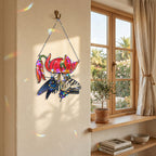 Swallowtail Butterflies & Tiger Lily Holographic Acrylic Suncatcher