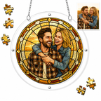 Personalized Family Photo Acrylic Puzzle Suncatcher