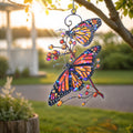 Monarch Butterflies & Berry Branch Holographic Acrylic Suncatcher