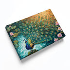 Peacock Canvas Wall Art Teal Blue Green Peacock Painting, 3D Feather Look for Living Room Bedroom Office