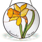 Custom Flower Name Stained Glass Suncatcher