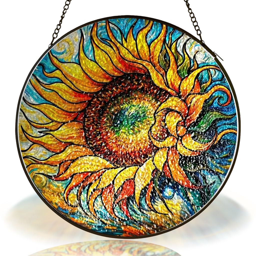 Sunflower Stained Glass Suncatcher