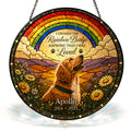 Personalized Rainbow Bridge Dog Memorial Stained Glass Suncatcher