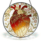 Custom Couple Heart Stained Glass Suncatcher