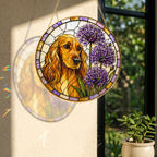 Cocker Spaniel & Allium Suncatcher