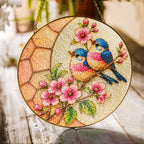 Bluebird & Cherry Blossom Stained Glass Suncatcher