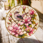 Mockingbird & Magnolia Stained Glass Suncatcher