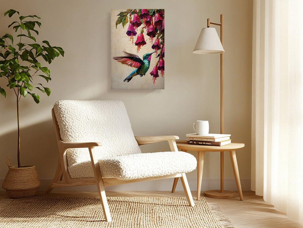 Hummingbird Canvas Wall Art Stained Glass Prints