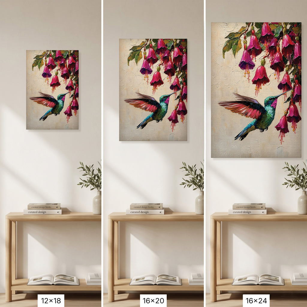 Hummingbird Canvas Wall Art Stained Glass Prints