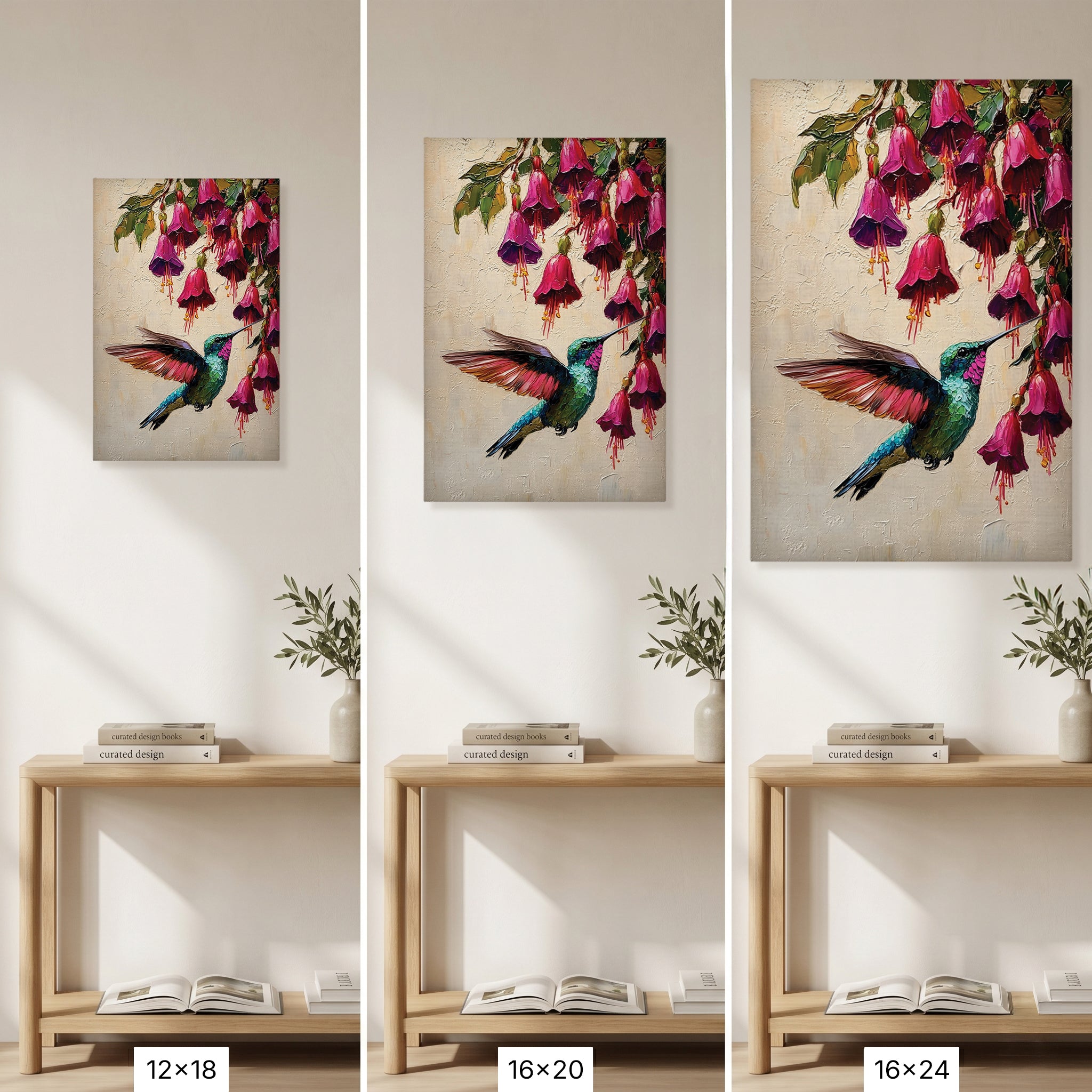 Hummingbird Canvas Wall Art Stained Glass Prints