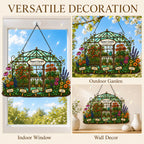 Personalized Nanny's Garden Greenhouse Holographic Acrylic Suncatcher