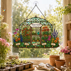 Personalized Nanny's Garden Greenhouse Holographic Acrylic Suncatcher
