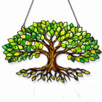 Green Tree of Life Holographic Acrylic Suncatcher
