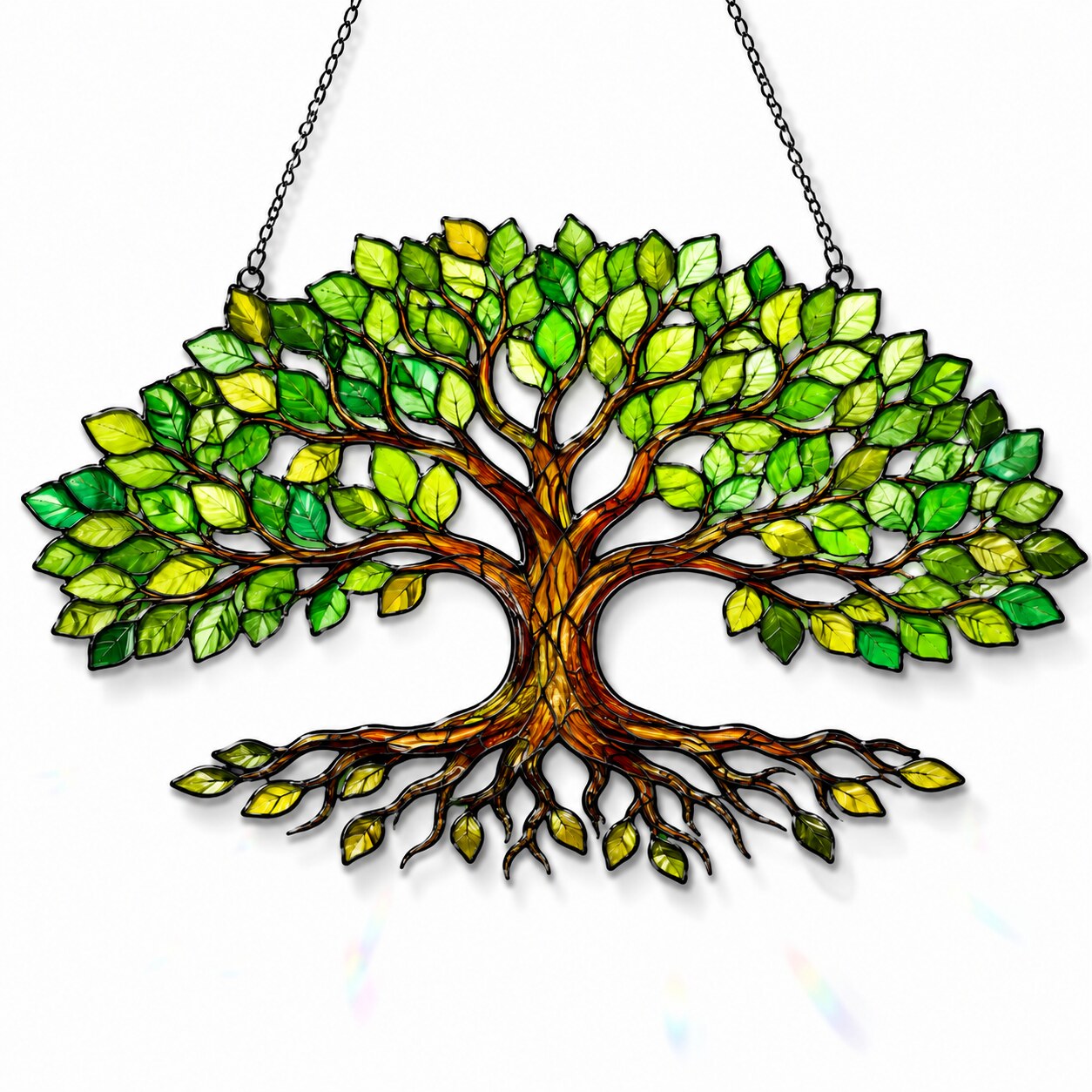 Green Tree of Life Holographic Acrylic Suncatcher