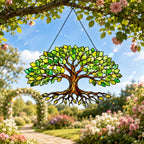 Green Tree of Life Holographic Acrylic Suncatcher
