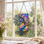 Iridescent Tree of Life Holographic Acrylic Suncatcher