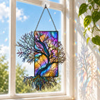 Iridescent Tree of Life Holographic Acrylic Suncatcher