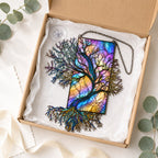 Iridescent Tree of Life Holographic Acrylic Suncatcher