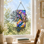 Iridescent Tree of Life Holographic Acrylic Suncatcher