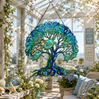 Personalized NANA Sea Turtle Tree of Life Holographic Acrylic Suncatcher