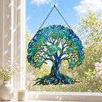Personalized NANA Sea Turtle Tree of Life Holographic Acrylic Suncatcher