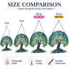 Personalized NANA Sea Turtle Tree of Life Holographic Acrylic Suncatcher