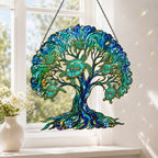 Personalized NANA Sea Turtle Tree of Life Holographic Acrylic Suncatcher