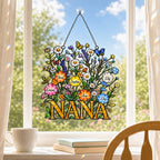 Personalized NANA Wildflower Holographic Acrylic Suncatcher