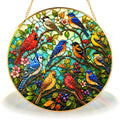 Garden Birds Stained Glass Suncatcher