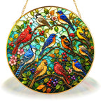 Garden Birds Stained Glass Suncatcher