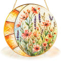Lavender Wildflower Stained Glass Suncatcher