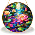 Lotus Flower Stained Glass Suncatcher
