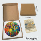 Colorful Floral Stained Glass Suncatcher