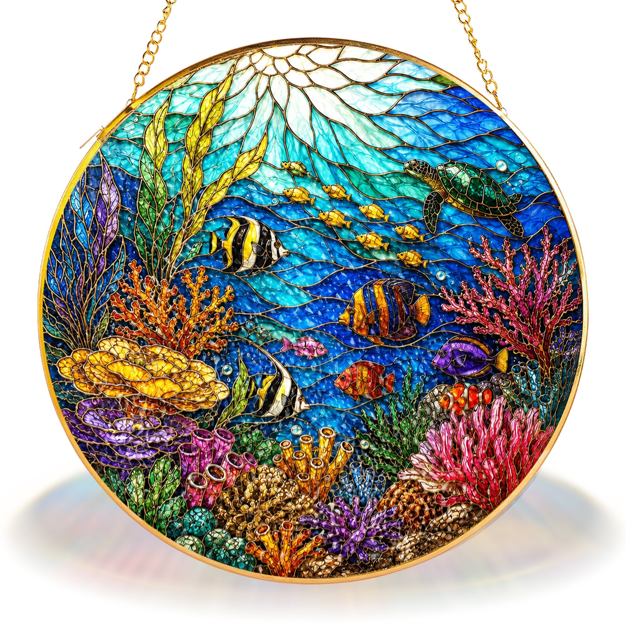 Under the Sea Stained Glass Suncatcher