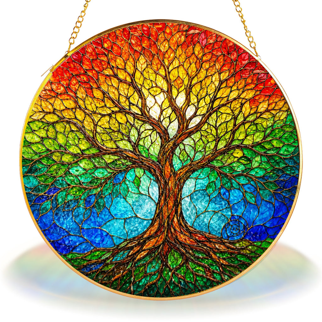 Tree of Life Stained Glass Suncatcher