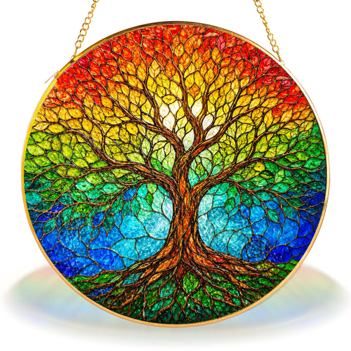 Tree of Life Stained Glass Suncatcher