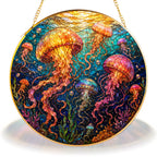 Jellyfish Stained Glass Suncatcher