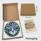 Cat Face Stained Glass Suncatcher