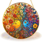 Tree of Life Sunrise Stained Glass Suncatcher