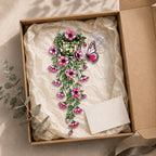 Pink Flower Basket & Butterfly Holographic Acrylic Suncatcher