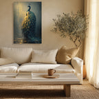 Peacock Canvas Wall Art Moody Peacock Painting