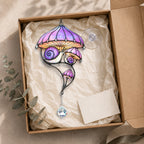 Snail & Mushroom Holographic Acrylic Suncatcher