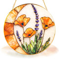 Poppy Lavender Stained Glass Suncatcher