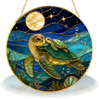 Sea Turtle Stained Glass Suncatcher